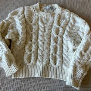 Iro Sidra Cotton and Mohair Blend White Sweater XS